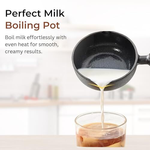 Home Essentials Cast Iron Tadka Pan/Vaghar/Chounk/Baghar For Frying Dal/Spices | 4Inch, 450Gm, Gas & Stove-Friendly | Pre-Seasoned, 100% Toxin-Free, Naturally Non-Stick Tempering Pan (Am306)