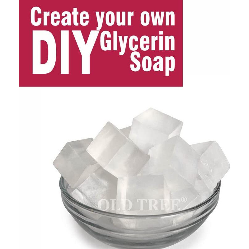 Old Tree Glycerine Transparent Soap Base (1 Kg + 50G Extra) For Soap Making | Paraben Free & Non Fragrant | Melts & Pour Handmade Soap | Diy Soap Making At Home
