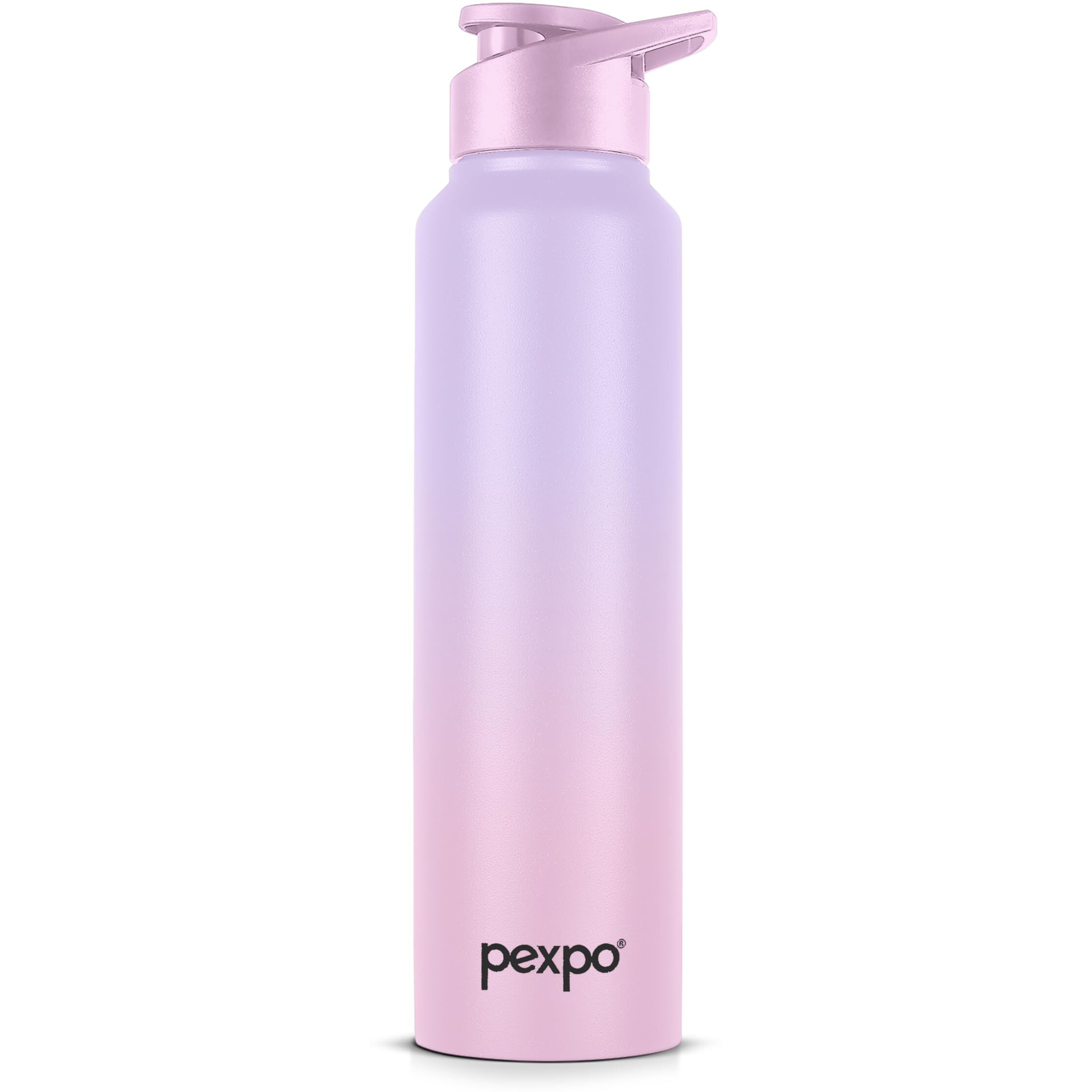 Pexpo Craft Pro Stainless Steel Sports/Fridge Water Bottle With Sipper Cap, 1000Ml, Purple-Pink Ombre | Eco Friendly | Bpa Free | Water Bottle For Office, Gym, School, Yoga, Trekking, Adults & Kids