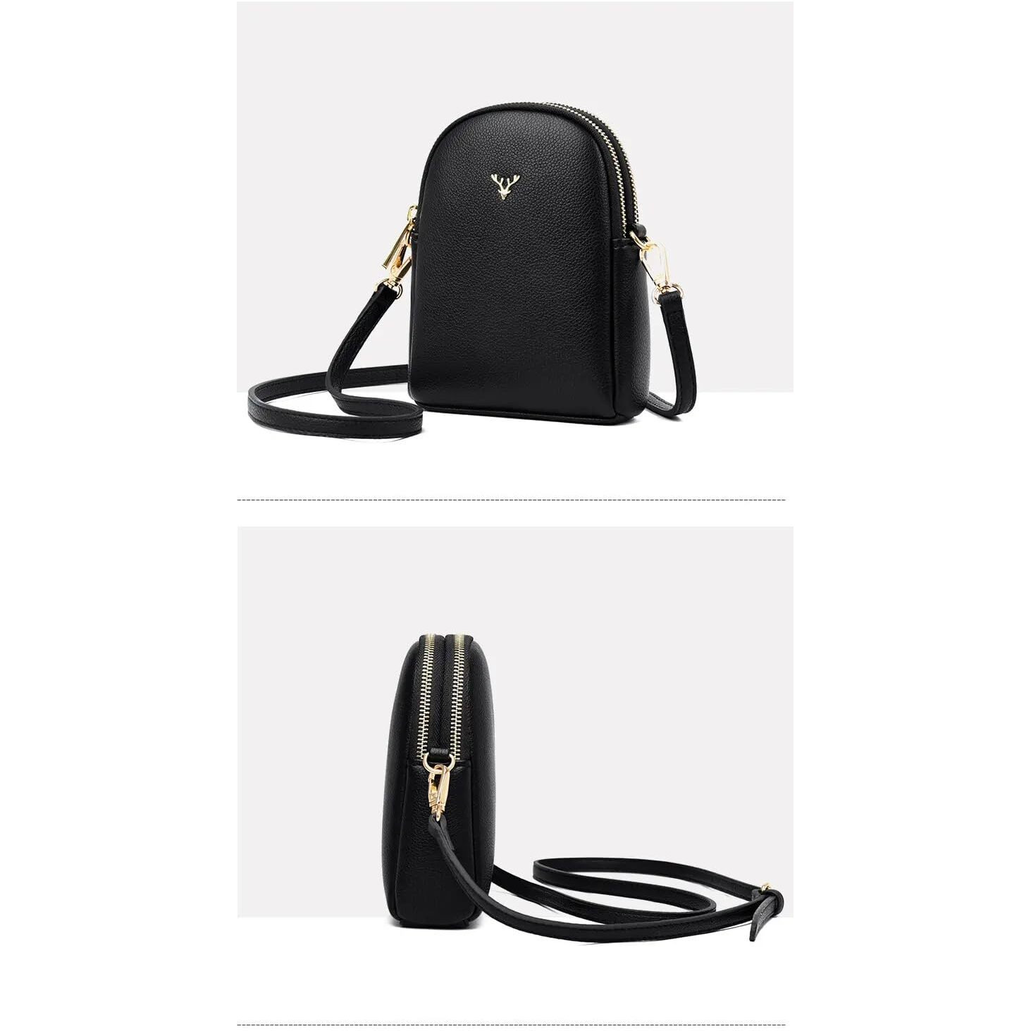 Ketmart Small Crossbody Bags For Women Mini Cell Phone Purses With Crossbody Strap Phone Wallet Shoulder Bag Pu Leather(Color_Black)