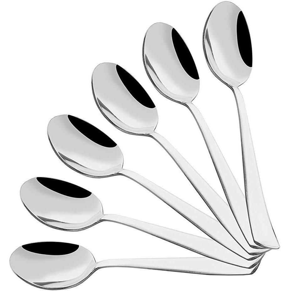 Kanshita's Rasoiware Stainless Steel Tea Spoons Set Of 6, Food-Grade Steel For Home & Kitchen, 14 Cm