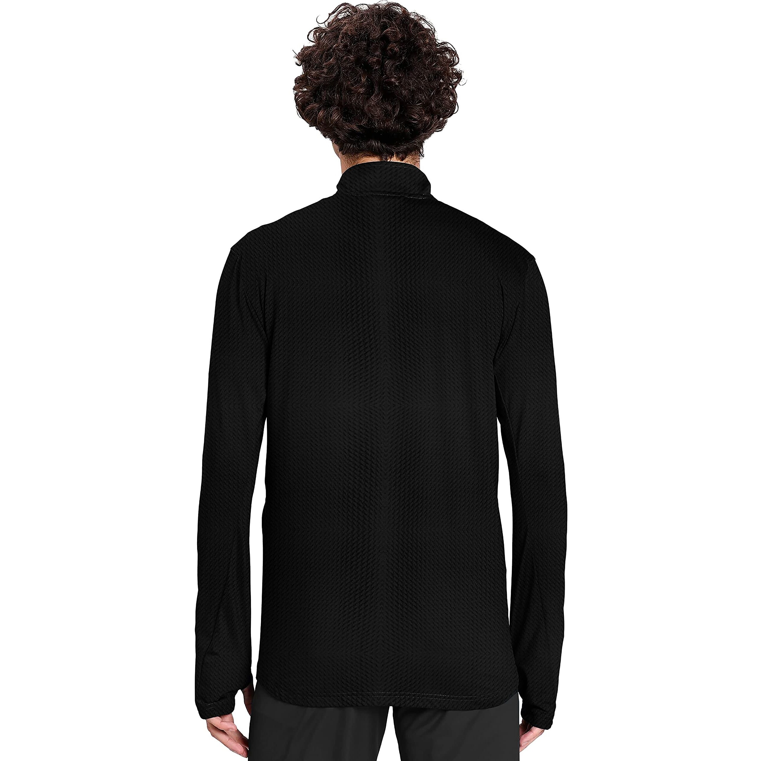 London Hills Full Sleeve Polyester Full Zip With Pocket Solid Men's Sports Track Jacket Black