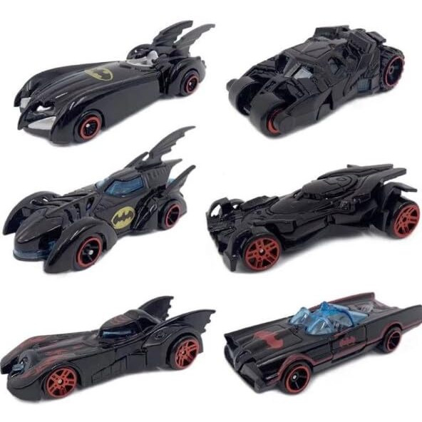 Galaxy Hi-Tech Black Bat Super Hero Metal Cars Push N Go 6 Pcs Vehicles, Racing Cars Play Set For Toddlers, Boys Die-Cast Car Set, Cake Decorations Topper Birthday Gift
