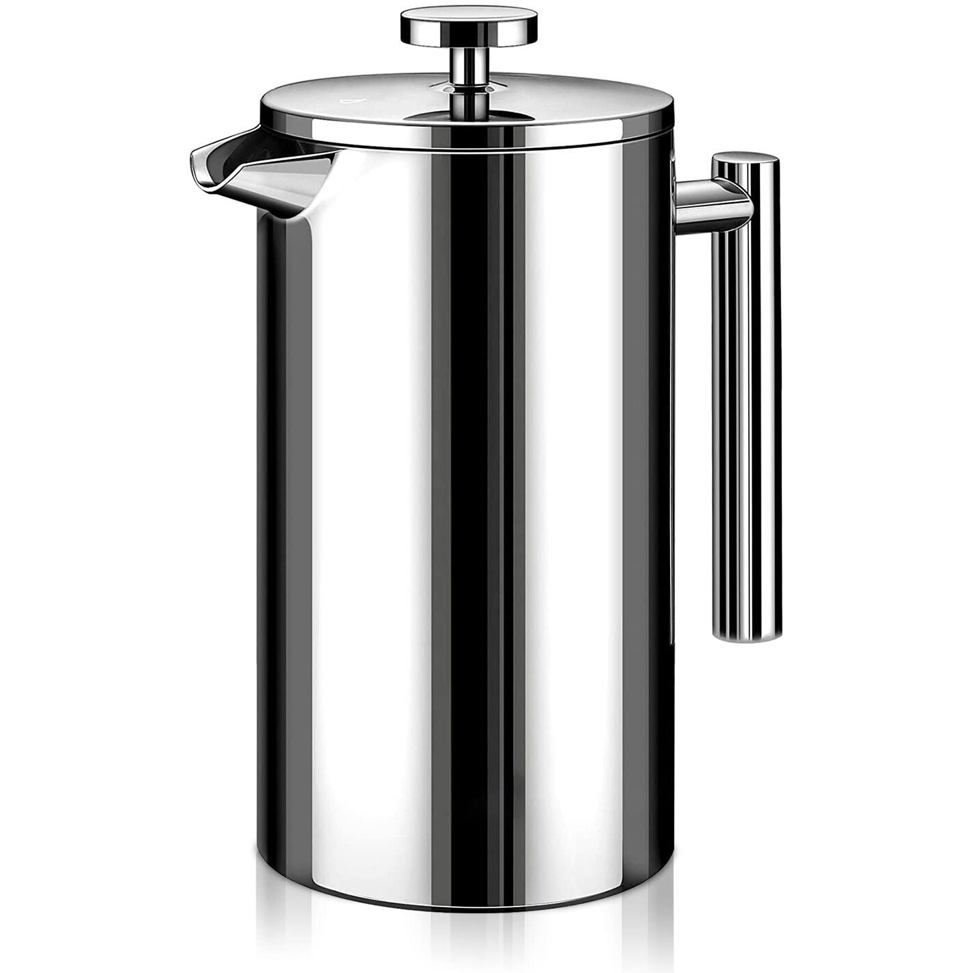 Hasthip French Press Coffee Maker 800Ml Double Insulated 304 Stainless Steel Coffee Maker With 4 Level Premium Filtration System, Rust-Free, Dishwasher Safe