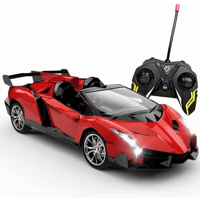 Tec Tavakkal Remote Controlled Super Racing Car, Super Racing Sports High Speed Toy Vehicle, Motor Rc Chargeable Cars For Kids (Mat Red)