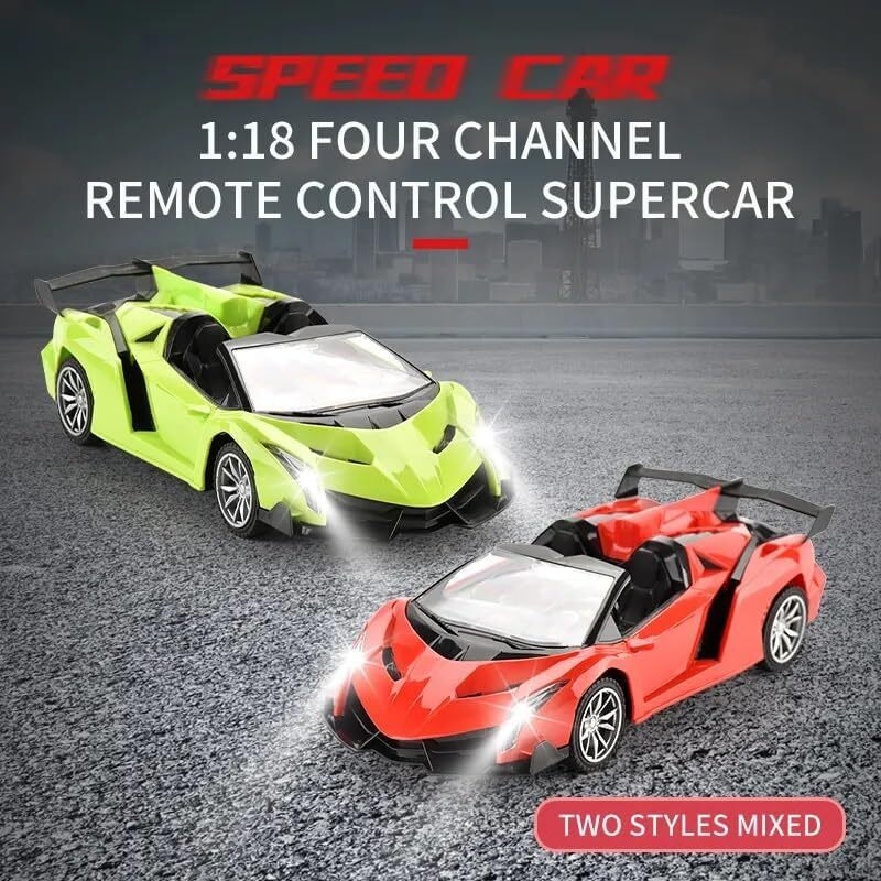 Tec Tavakkal Remote Controlled Super Racing Car, Super Racing Sports High Speed Toy Vehicle, Motor Rc Chargeable Cars For Kids (Mat Red)