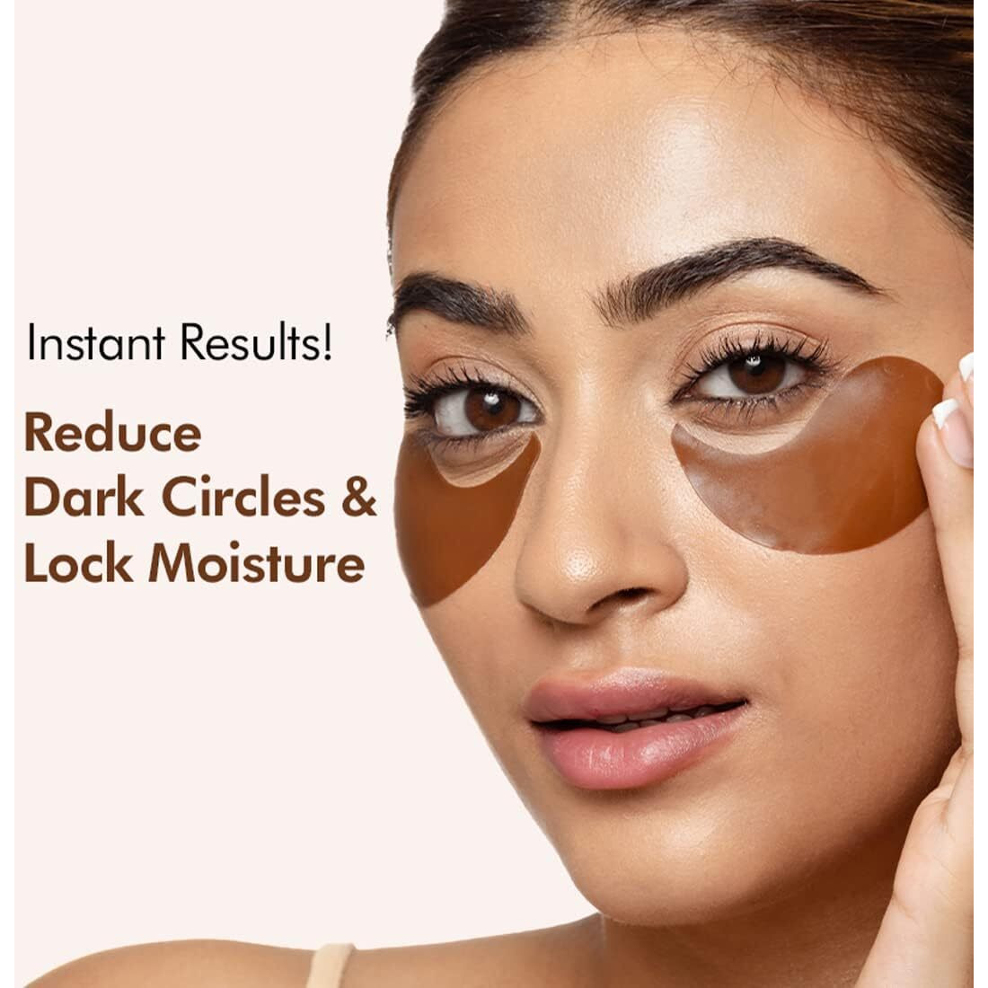 Mcaffeine Coffee Hydrogel Under Eye Patches For Dark Circles | Cooling Under Eye Patch Mask With Caffeine & Hyaluronic Acid For Instant Hydration & De-Puffing | 15 Pairs