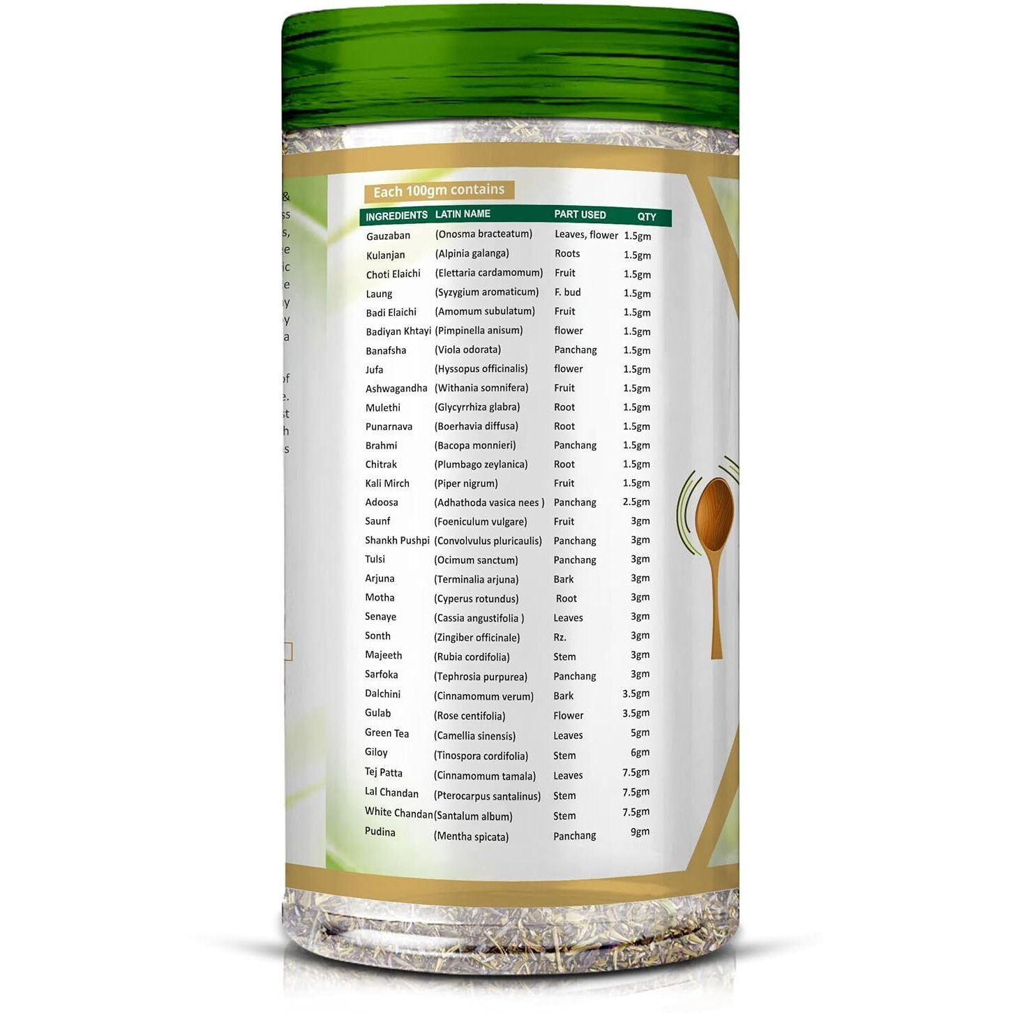 Jeena Sikho 32 Herbs Tea | Herbal Tea With Elaichi, Brahmi, Tulsi, Giloy, Laung, Gulab, Dalchini, Shank Pushpi Tea For Body Detox And Wellness | Natural Detox Kahwa, 250Gm