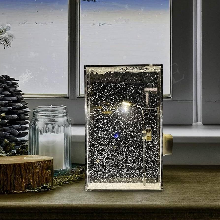 Desidiya Diy Snowfall Lamp With Street Light Snow Lamp Handmade Snow Scenery Night Light For Christmas Decor, Birthday Gifts, And Family Fun