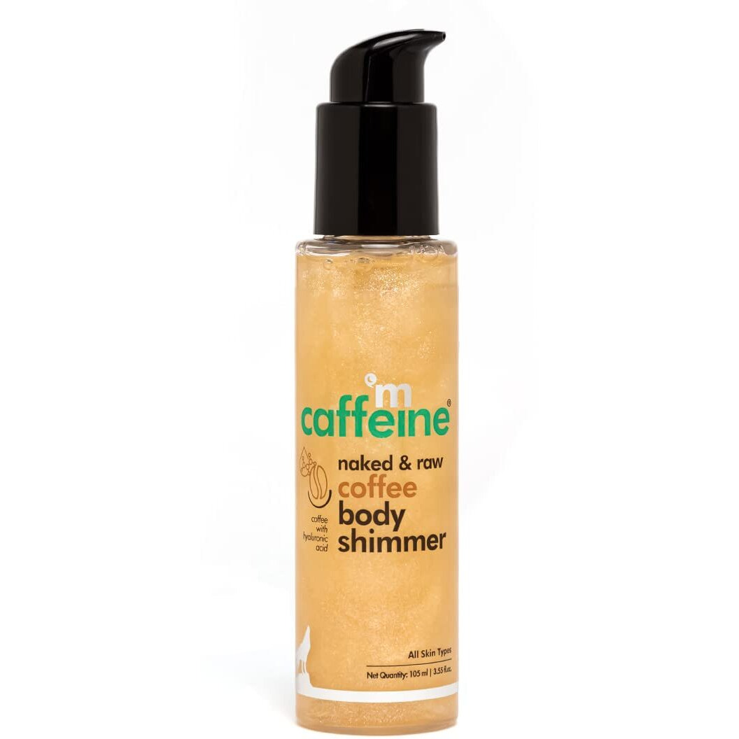 Mcaffeine Coffee Body Shimmer For A Glam Ready Skin With Hyaluronic Acid | Soft Glitter & Oil-Free Hydration | Lightweight & Non-Greasy Body Shimmer For Long-Lasting Shiny & Matt Finished Look