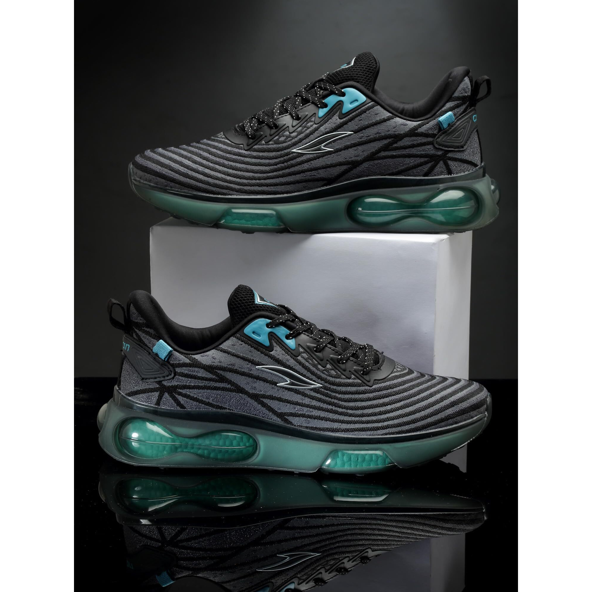 Asian Airweave-02 Lightweight Phylon Sole With Memory Foam Casual & Sports Sneaker Shoes For Men & Boy's Dark Grey