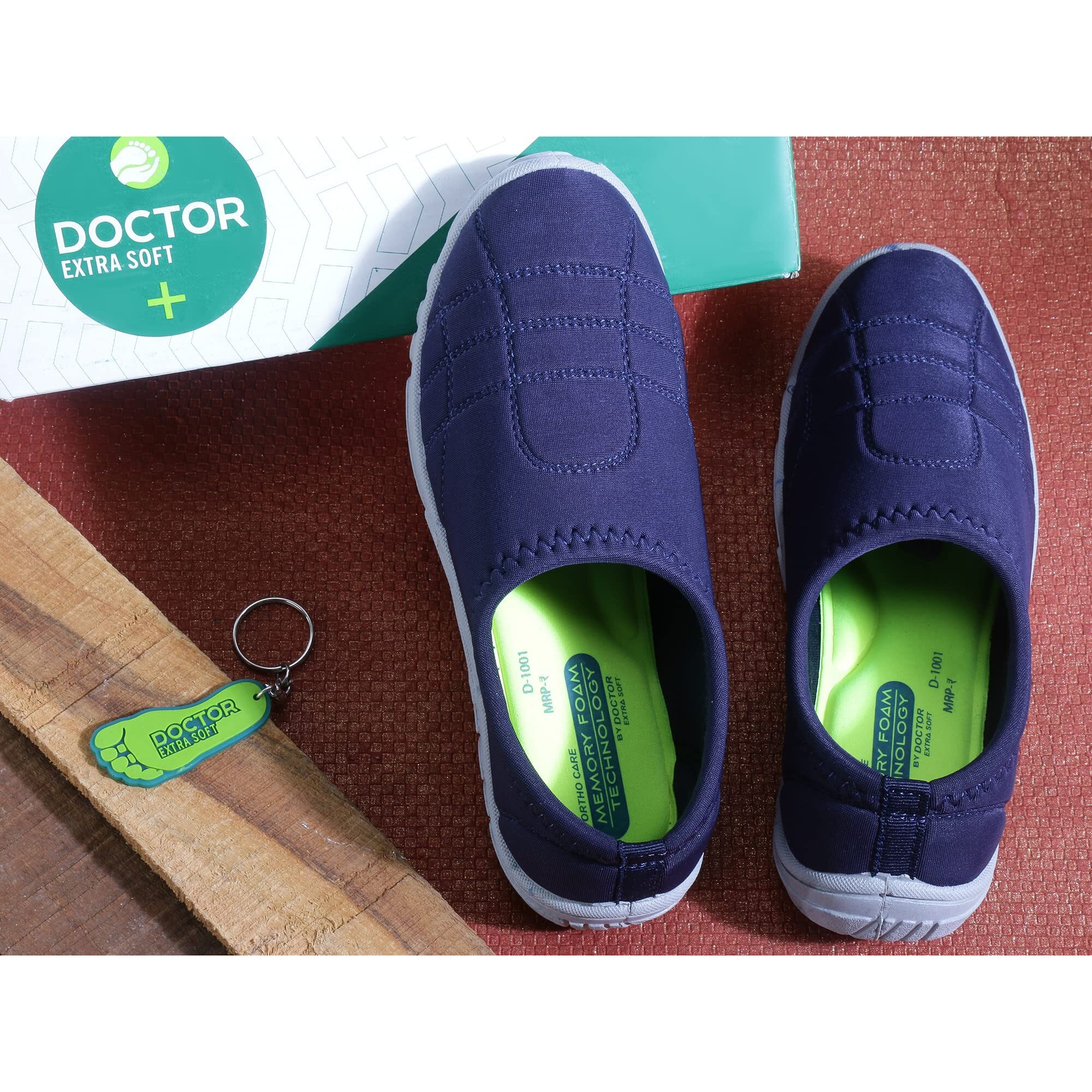 Doctor Extra Soft Women's Memory Foam Shoes For Walking Gym Training,Casual, Sports,Slip-On,Lightweight Lace Up Athletics Slipon Running Sneaker For Ladies And Girls Navy, 6 Uk