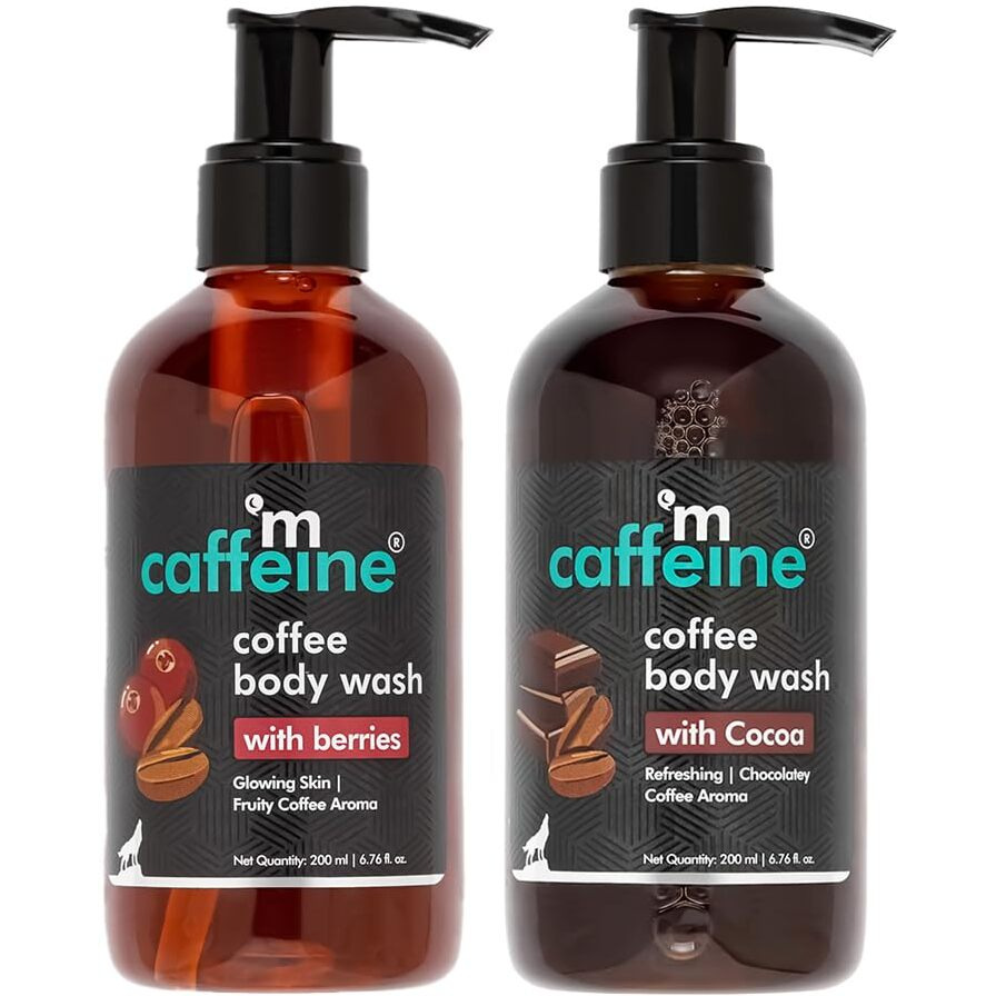 Mcaffeine Coffee Body Wash Combo Value Pack With Berries & Cocoa Shower Gels | Refreshing Aroma With Detan & Deep Cleansing Benefits | Shower Gel | For Men & Women And All Skin Types | 400Ml