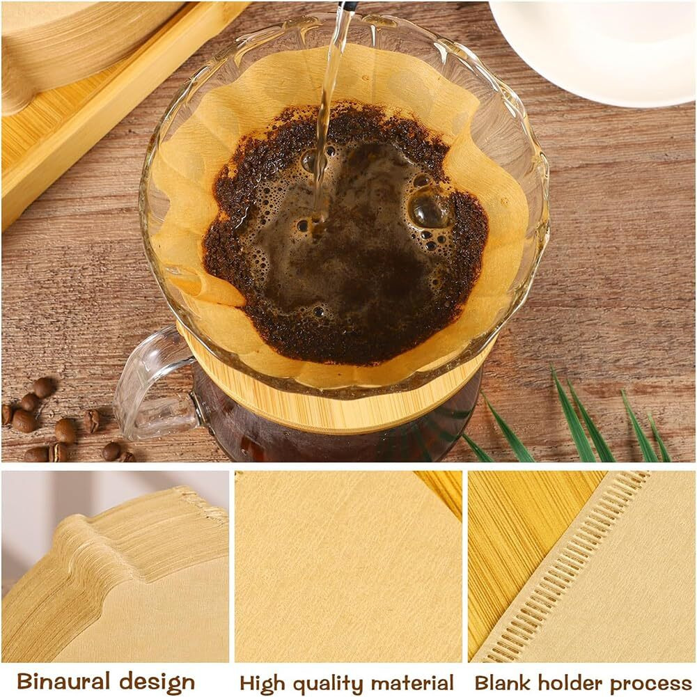 Hodaqe Coffee Filter For Coffee Dripper And Drip Coffee Maker Cone Coffee Filters Disposable Pour Over Coffee Filter 100 Pcs