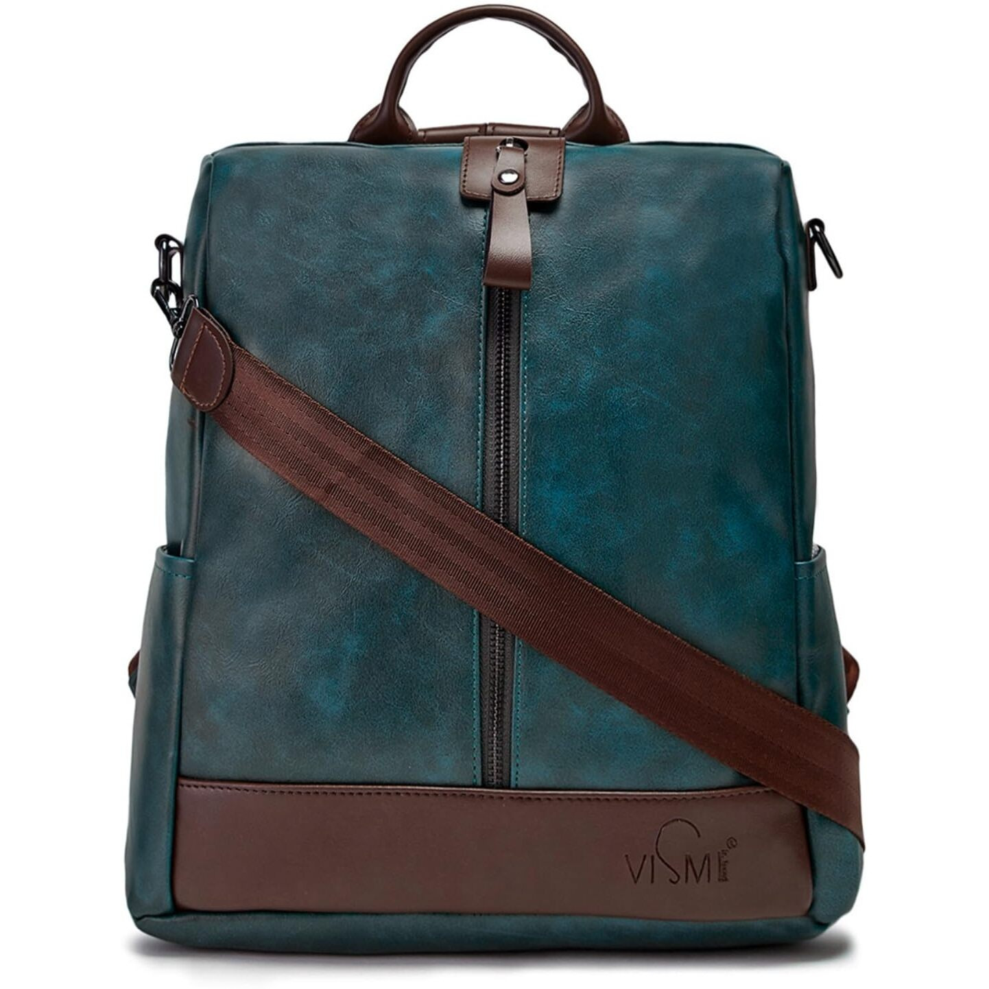 Vismiintrend Leather Backpacks For Women And Girls |Stylish | 13" Laptop| Daily Use, Ladies Shoulder Sling Purse |Work/Office/College/Travel Bags |Women's Day Gifts|Rakhi Gift For Sister (Teal)