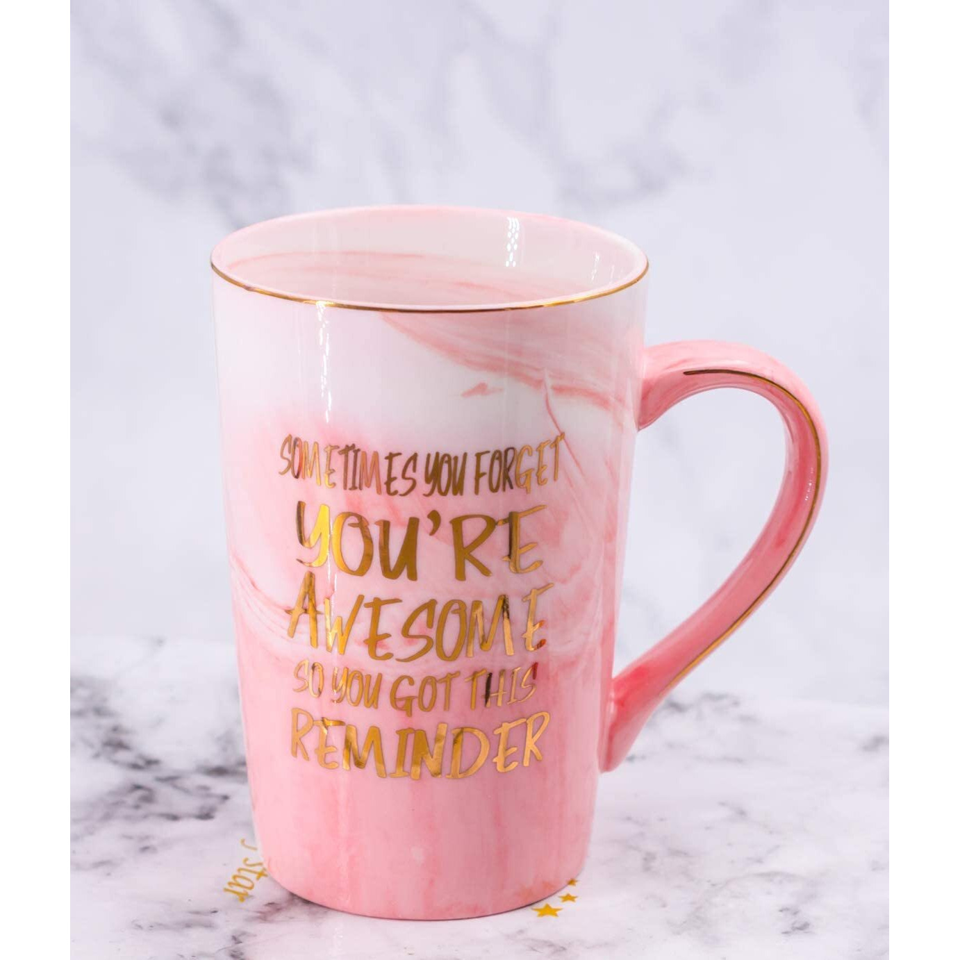 Nyrwana Coffee Mug, Gift For Women Birthday Special, Mugs For Gift, Ceramic Mug, Coffee Mug With Lid, Gift Items For Women Birthday, Birthday Gift For Girls, Mug With Spoon & Gift Box (400Ml - Pink)