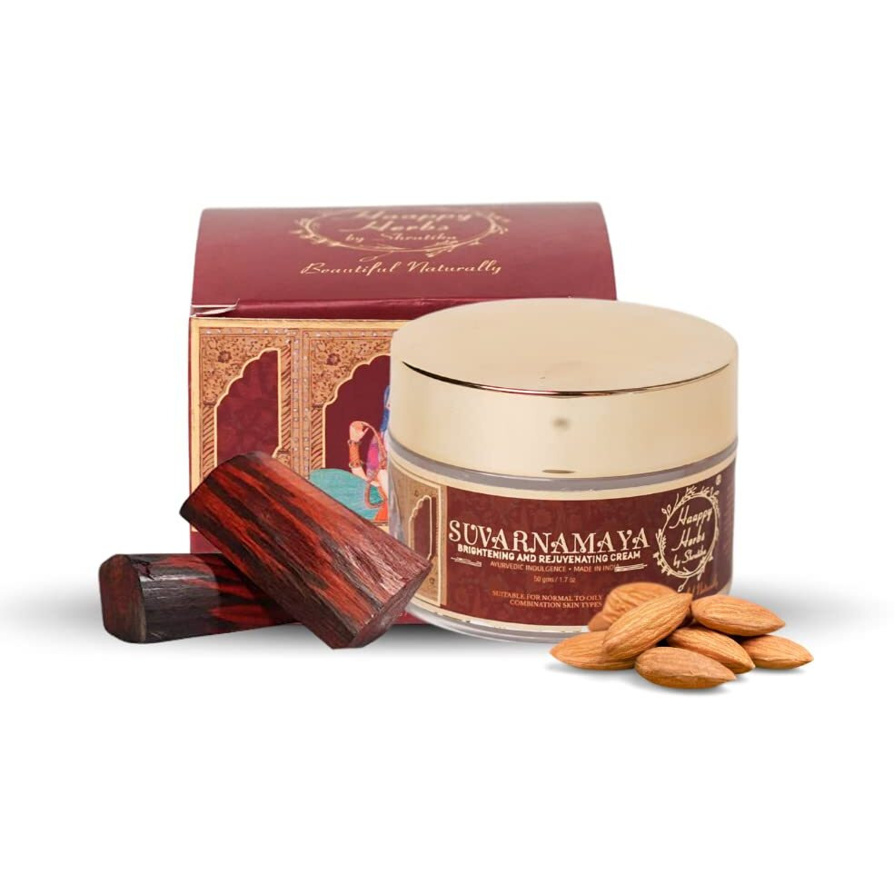 Haappy Herbs Suvarnamaya Cream - 50G | Ayurvedic Night Cream | Enriched With Red Sandalwood For Dark Spots, Hyperpigmentation And Even Tone