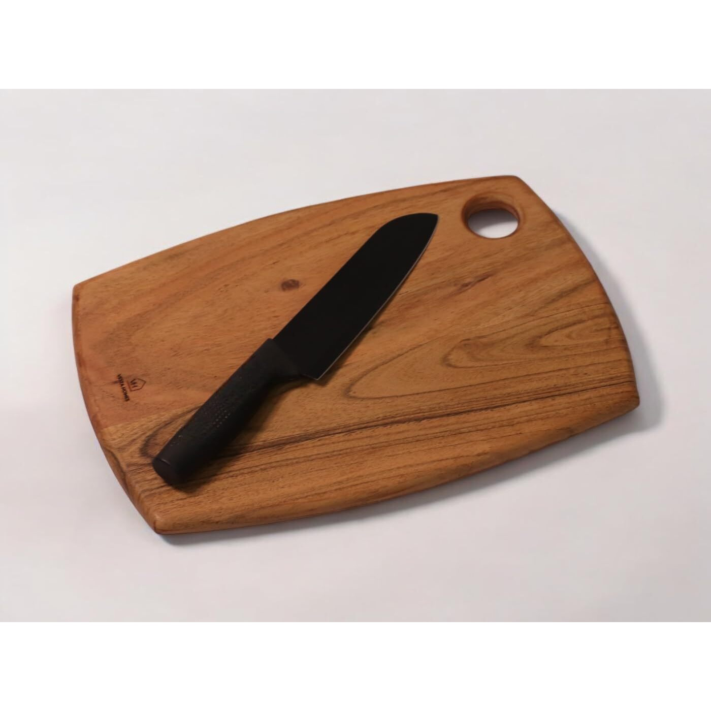Vesta Homes Wooden Chopping Board/Cutting Board/Serving Board, Platter/Plate For Vegetables | Natural Acacia Wood | 36 * 25 * 1.5 Cms | Handmade In India