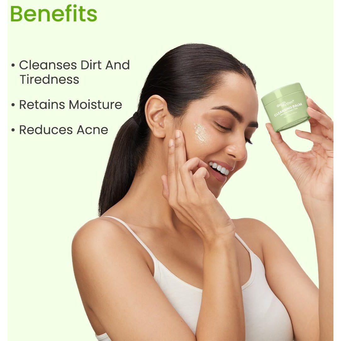 Earth Rhythm Matcha Green Tea Makeup Remover Cleansing Balm | Cleanse Makeup, Removes Excess Oil & Dirt, Detoxifies & Clear Pores | For All Skin Type | Men & Women  40G