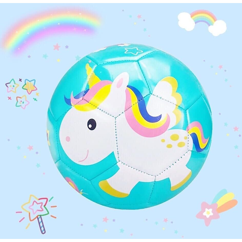 Toyshine Rubber Edu-Sports Kids Football Soccer Educational Toy Ball Size 3, 4-8 Year Kids Toy Gift Sports - Unicorn Blue