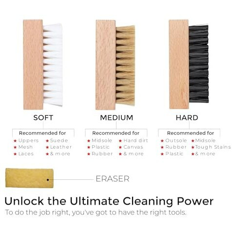 Haguepr Signature Shoe & Sneaker Cleaning Kit | Cleans White Sneakers, Nubuck, Canvas, Trainers, Sports Shoes | Shoes Cleaning Solution, Medium Brush, Eraser & Microfiber Towel | Sports Shoe Cleaner