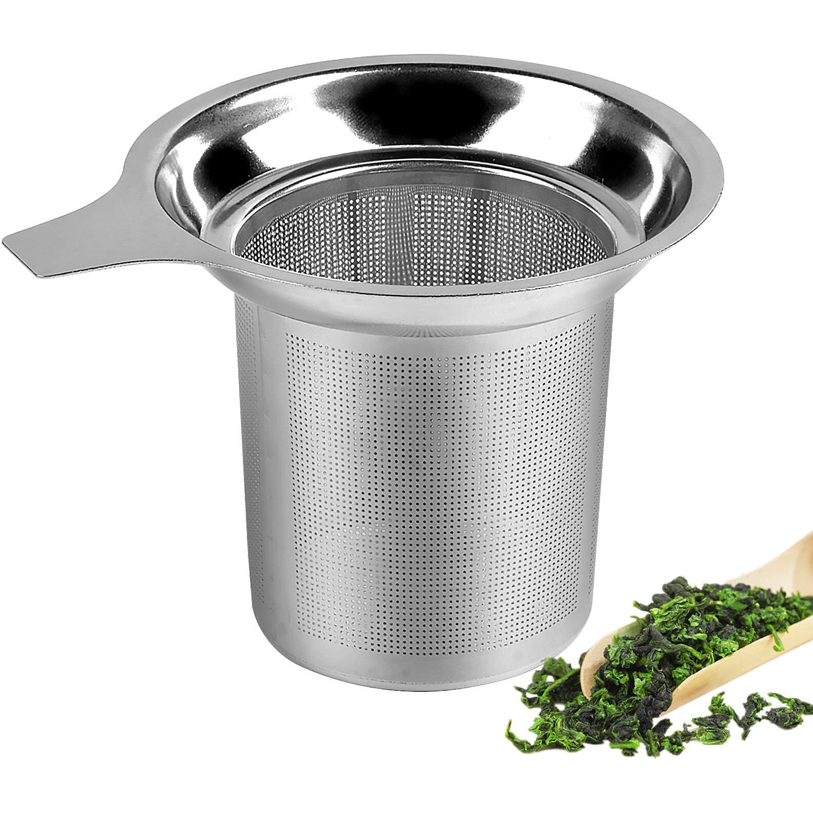 Zibuyu Tea Strainer For Kitchen Utensils Stainless Steel Tea Stainer & Food Grade Coffee Filter Fine Tea Mesh Strainer For Teapots Cups - 1