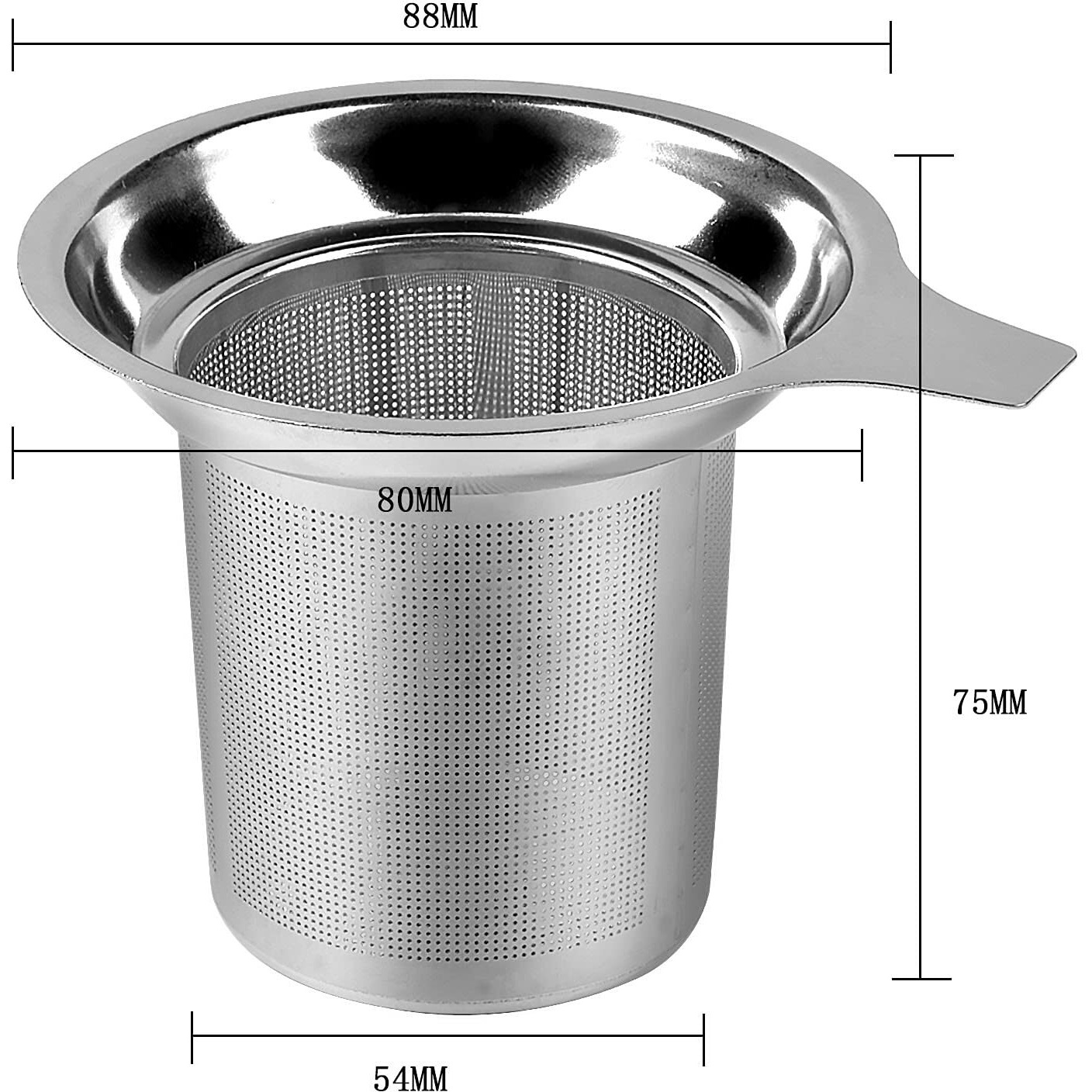 Zibuyu Tea Strainer For Kitchen Utensils Stainless Steel Tea Stainer & Food Grade Coffee Filter Fine Tea Mesh Strainer For Teapots Cups - 1