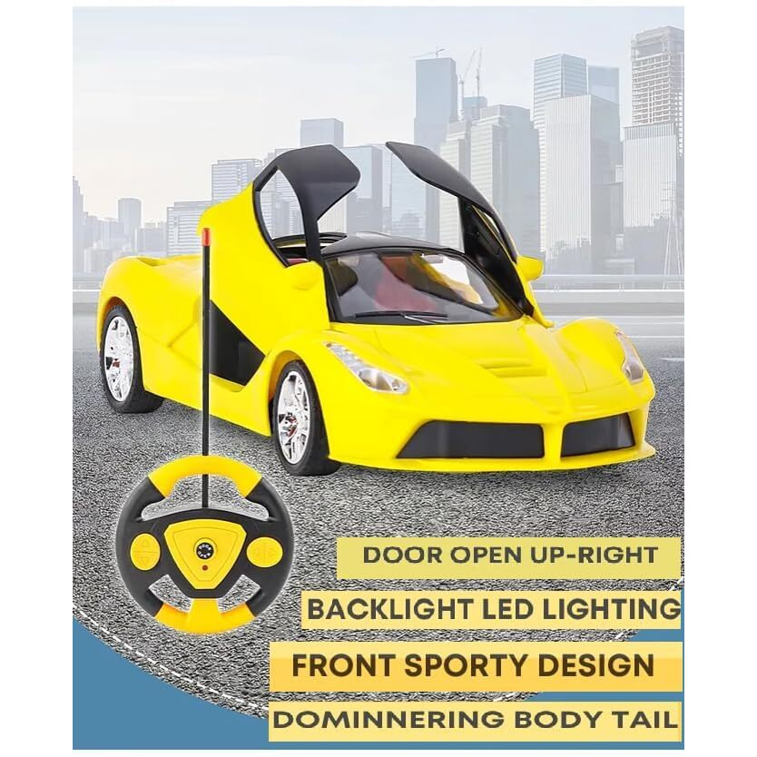 Sky Tech Big Size Rechargeable Racing With Remote Control Sports Car With Openable Doors High Performance Rc With Led Lights For Kids Super Sports Car For Kids Speed Rc Toy