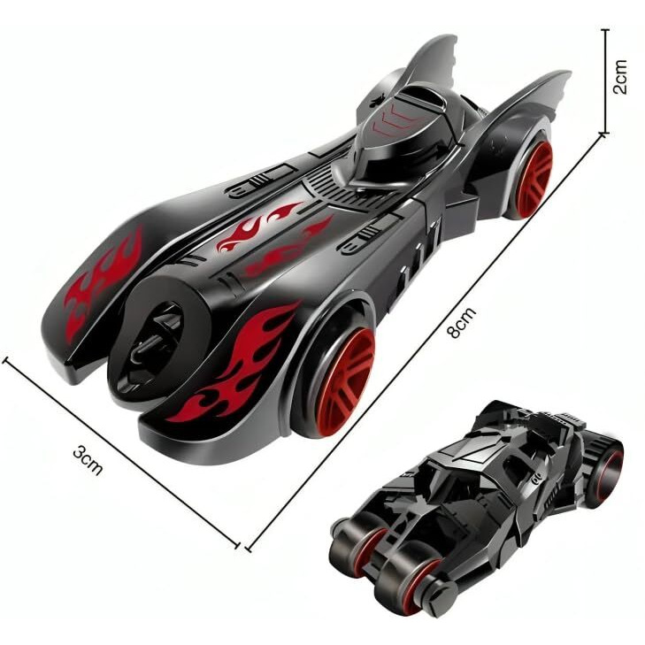 Umadiya Black Super Hero Mini Metal Die Cast Car Set Of 6, Free Wheel Push & Go Vehicles, Racing Cars Play Set For Cake Decorations Topper Adventures, Movie Vehicles Car For Kids (Bat 6Pc)