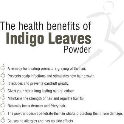 Natural Health Products Indigo Powder (Indigofera Tinctoria) Organic For Hair Pure Neel Powder For Natural Ayurvedic Hair Colorant Black/Brown Hair & Beard Dye/Color/Eat - Black (200 Gm)