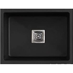 Crocodile 304 Grade Single Bowl Stainless Steel Handmade Kitchen Sink (21&quotX18&quotX10" Black)