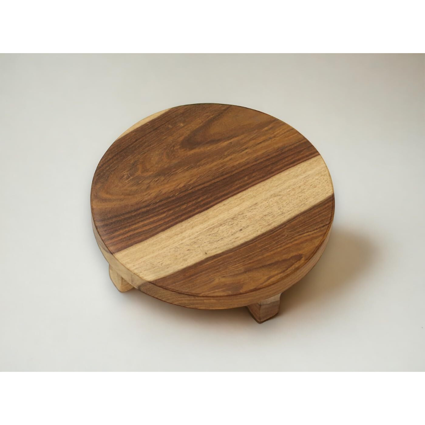 Vesta Homes Wooden Chakla/Pastryboard For Kitchen | Premium Solid Wood Roti Rolling Board | 10 * 10 * 3 Inches | No Chemical Polish | Handmade In India