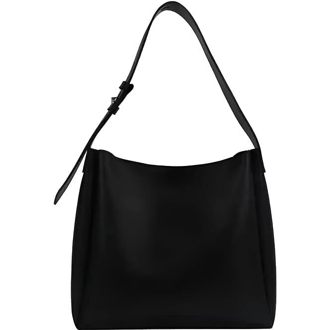 Haysch Tote Bags For Women, Stylish Leather Hobo Bag, Large High Capacity Shoulder Bag (Black)