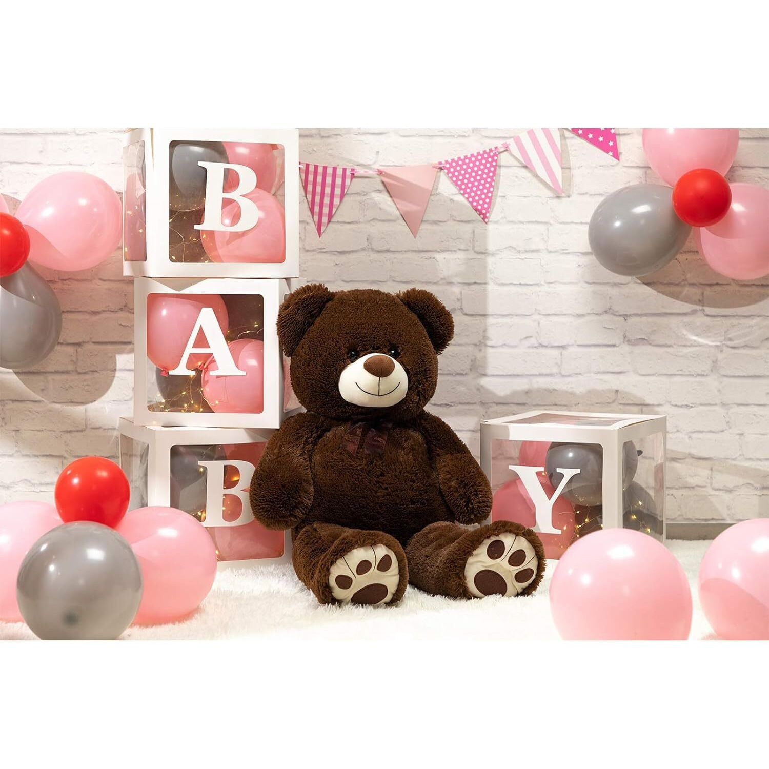 Hug 'N' Feel Soft Toys 3 Feet Coffee Brown Giant Teddy Bear Soft, Plush,Cuddly Stuffed Animal For Kids, Birthdays, Anniversaries, Valentine's Day,Special Occasions Large Huggable