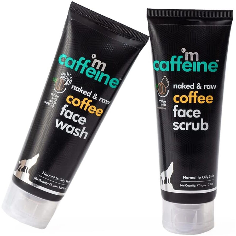 Mcaffeine Face Wash Combo Pack With Face Scrub (75Ml Each) | Pack Of 2 Coffee Face Care Kit For Pollution Control & Tan Removal
