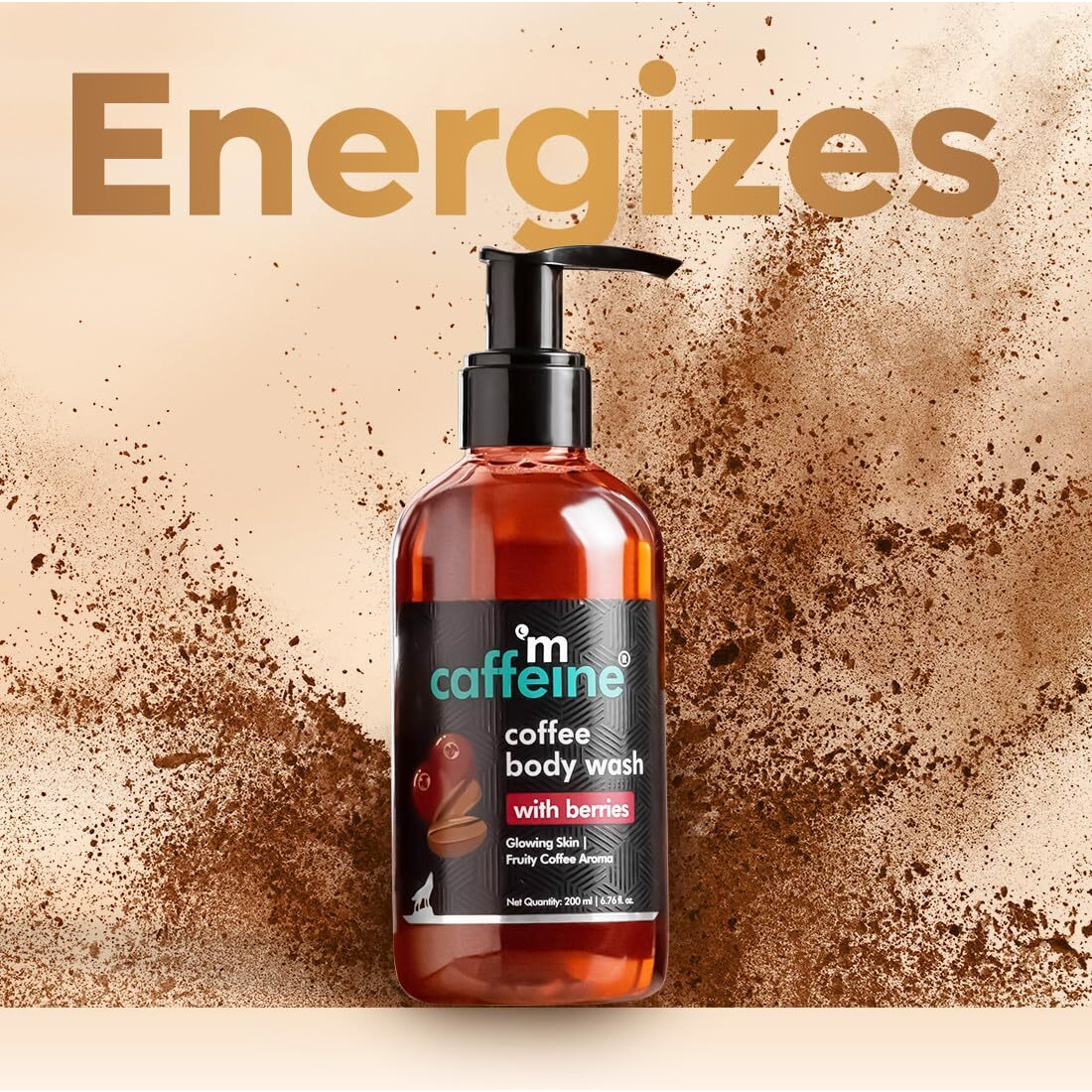 Mcaffeine Coffee Body Wash With Berries | De-Tan & Deep Cleansing Shower Gel | Enriched With Vitamin C |For All Skin Types | For Both Men & Women - 200Ml