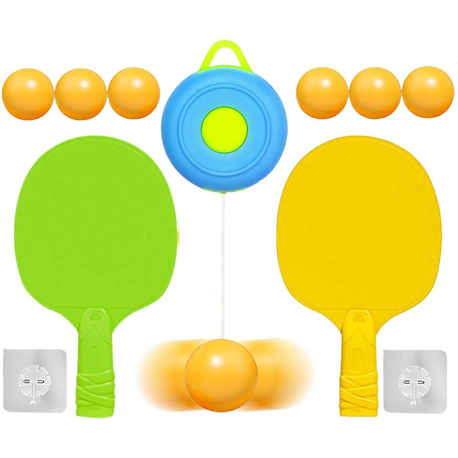 Super Toy Table Tennis Trainer Set Portable Ping Pong Hanging Ball And Racket Table Tennis Trainer Adjustable For Living Room Door Sports Practice For Adults And 5 6 7 8 Years Kids