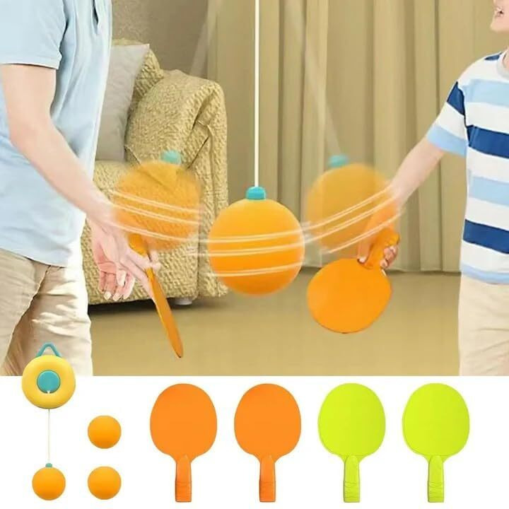 Super Toy Table Tennis Trainer Set Portable Ping Pong Hanging Ball And Racket Table Tennis Trainer Adjustable For Living Room Door Sports Practice For Adults And 5 6 7 8 Years Kids