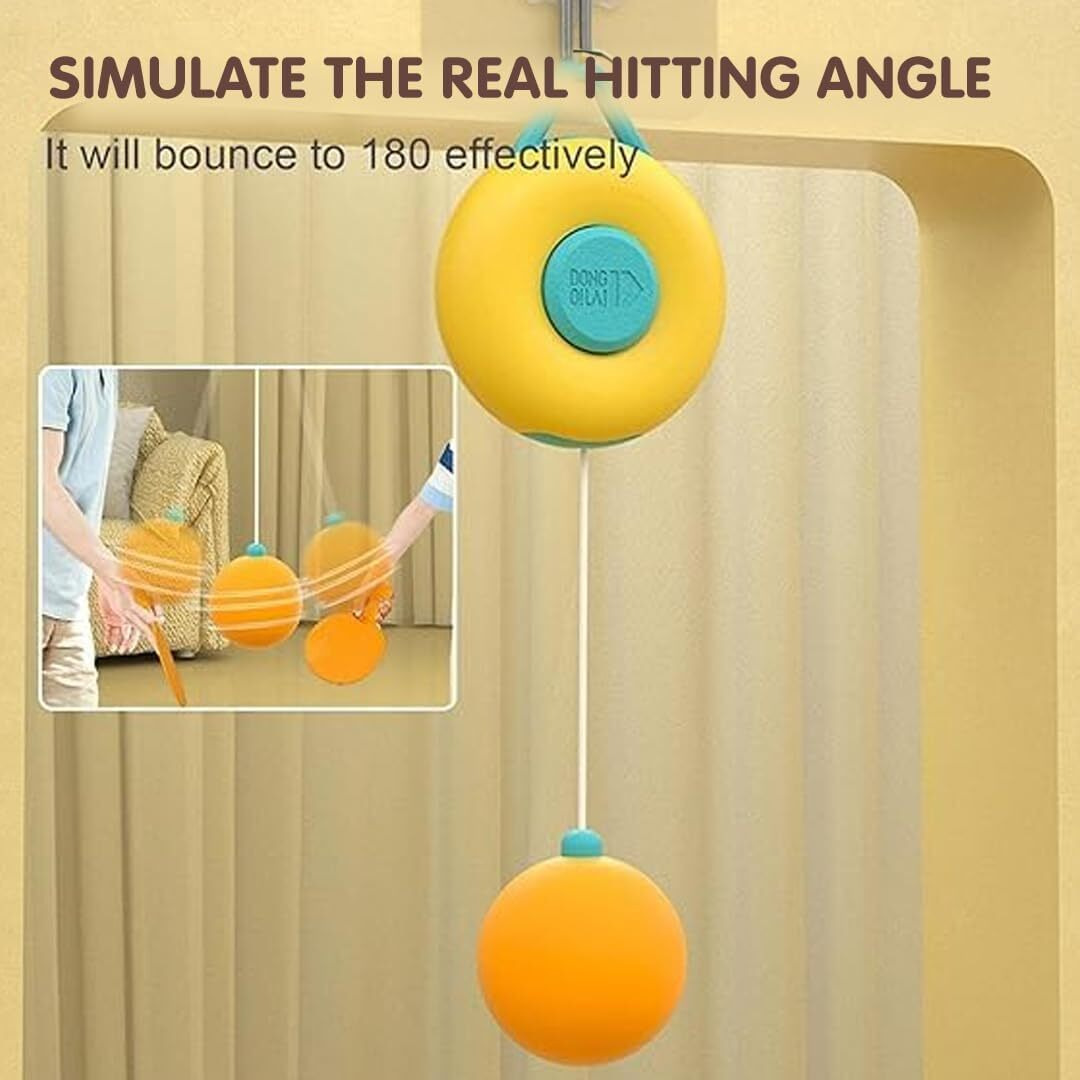 Super Toy Table Tennis Trainer Set Portable Ping Pong Hanging Ball And Racket Table Tennis Trainer Adjustable For Living Room Door Sports Practice For Adults And 5 6 7 8 Years Kids