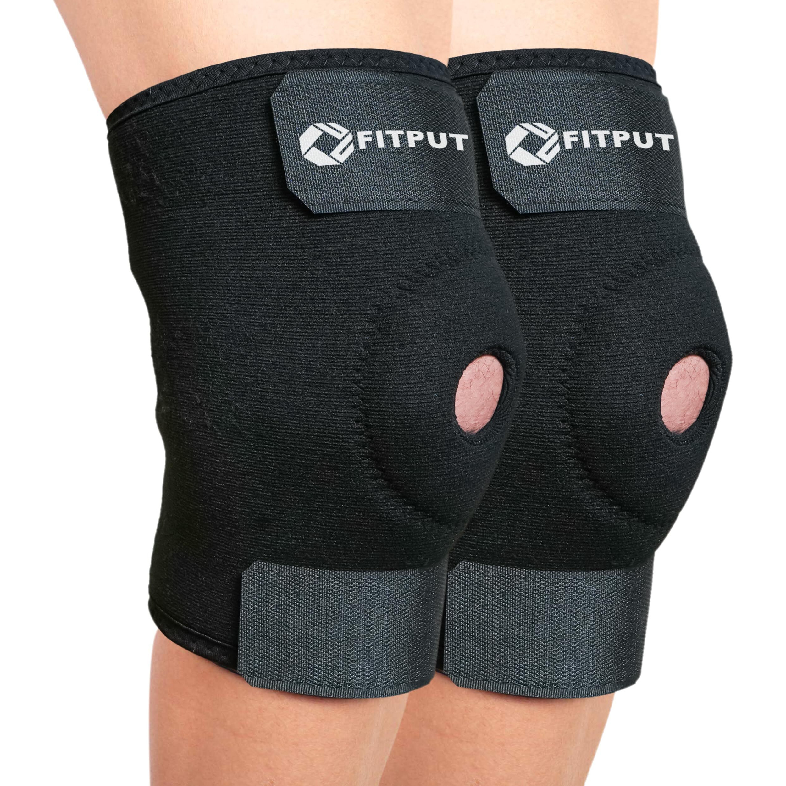 Fitput Knee Caps For Women And Knee Support For Men | Perfect Knee Cap For Men And Knee Support For Women | Ideal For Sports And Daily Use | Knee Caps For Women For Pain Relief(Freesize,Black)