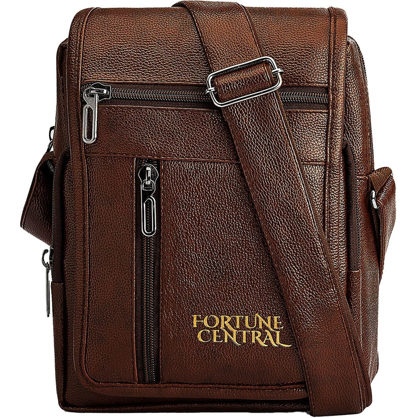 Fortune Central Crossbody Bags For Men | Messenger Bag | Side Bag - Pu Leather, Weather Resistant, Stylish And Trendy Design, Multiple Compartments & Secret Compartment.