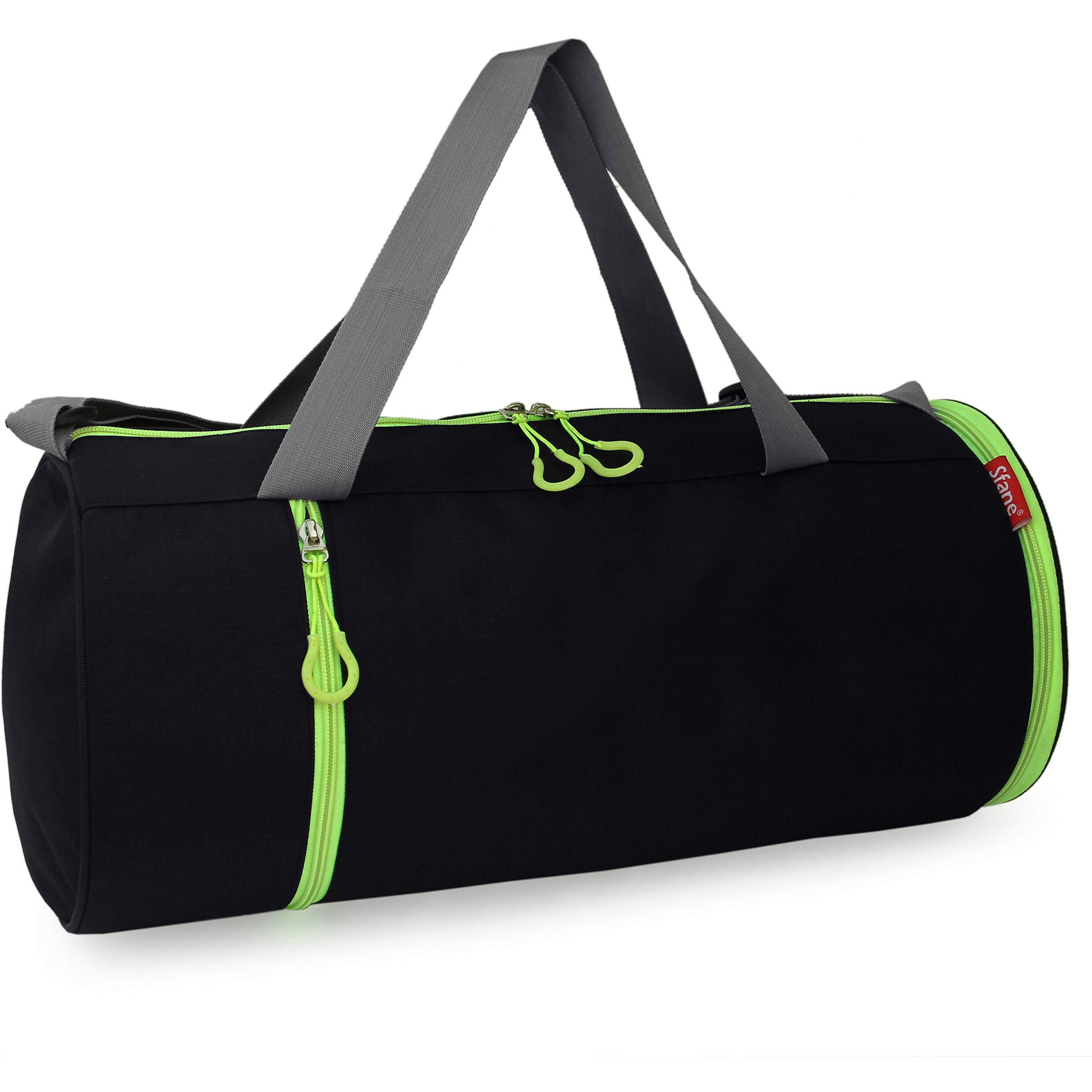 Sfane Gym Bags For Men With Separate Shoe Compartment Sports Gym Bag For Women Duffle Bags For Gym, Duffel Bags Sports Bag - Green & Black