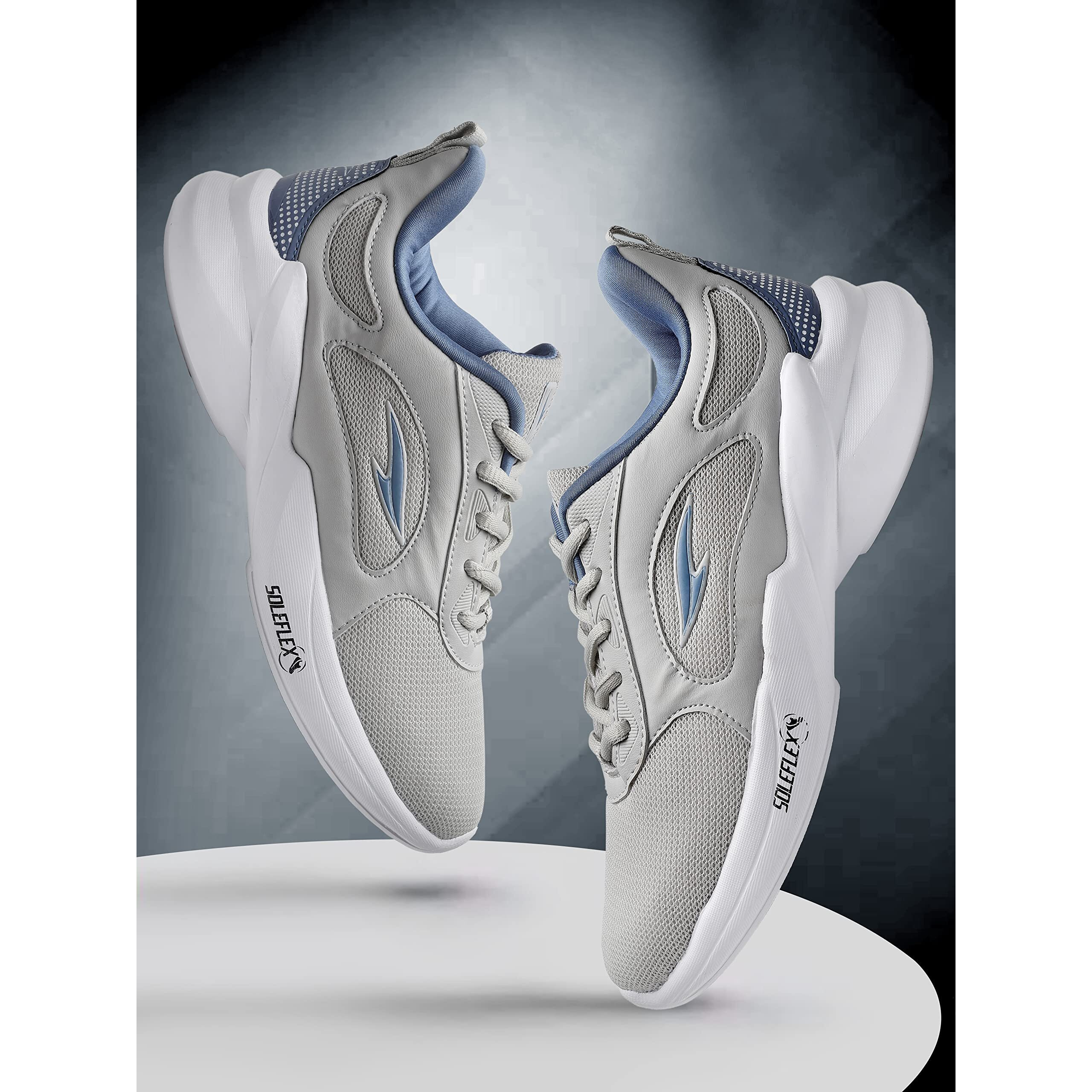 Asian Firefly-04 Max Cushion With Memory Foam Lightweight Eva Sole Sports & Casual Sneaker Shoes For Women & Girls Grey