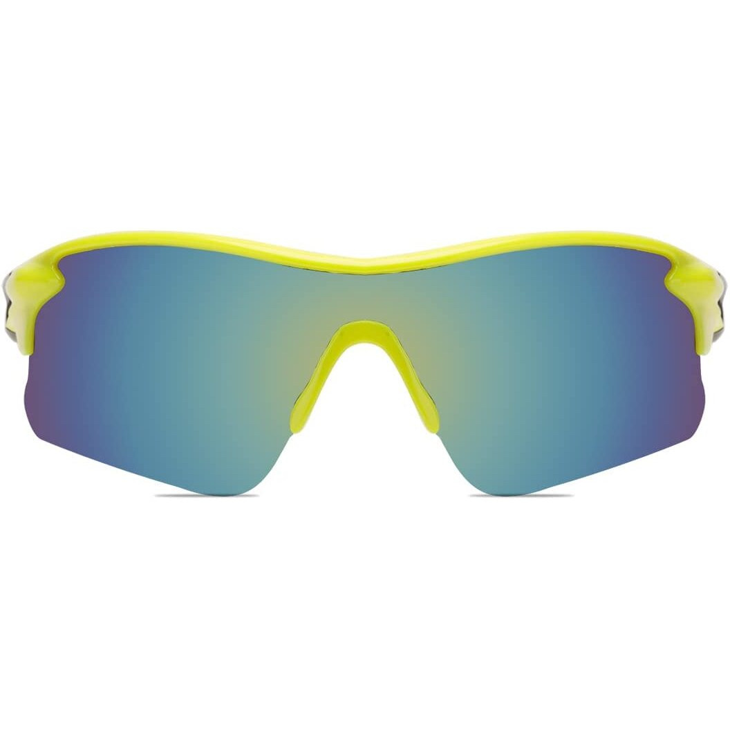 Roshfort Mens Sports Sunglasses Uv Protection Sunglass For Men Cycling Running Driving Fishing Glasses (A-3, Yellow-Black)