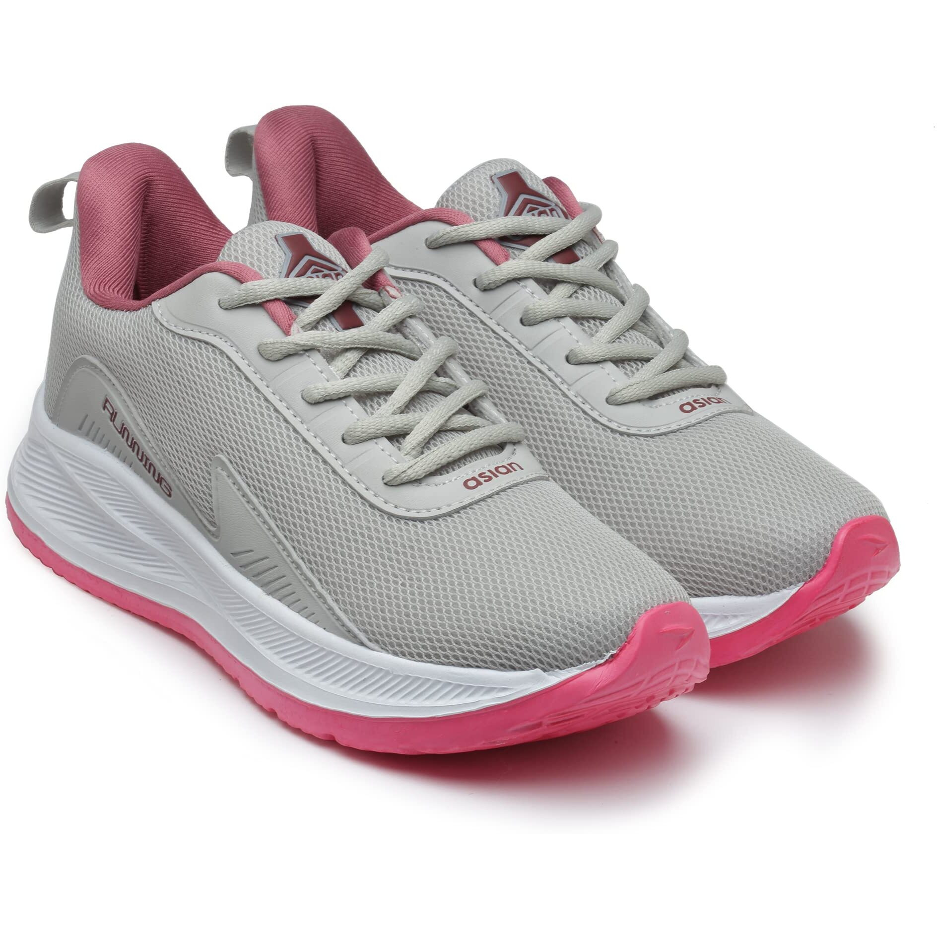Asian Women's Firefly-09 Sports Running,Walking,Gym Shoes With Max Cushion Technology Lightweight Eva Sole With Memory Foam Insole Casual Sneaker Shoes For Women's & Girl's, Grey - 4 Uk