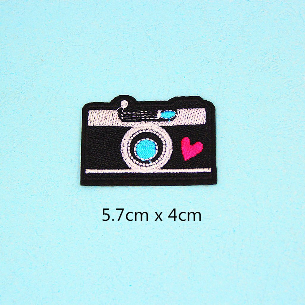 Segolike 10 Pieces Diy Embroidered Sew Iron On Patches Gesture Star Camera Strawberry Applique Decorations