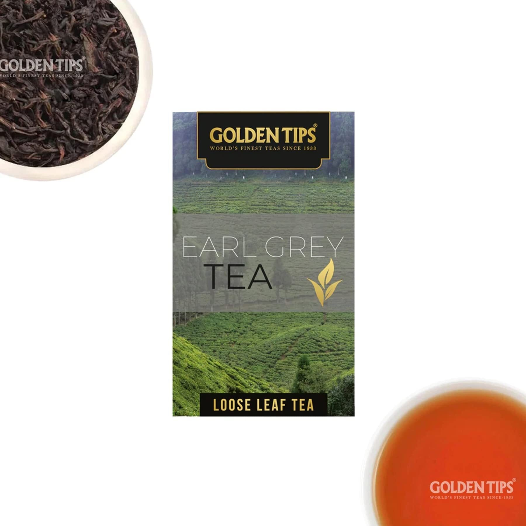 Golden Tips Earl Grey Loose Leaf Black Tea,Full-Leaf Blend Infused With Pure Bergamot, Refreshing & Citrusy Flavor, Classic English Tea, Aromatic & Rich Taste (100 Gram 50 Cups)