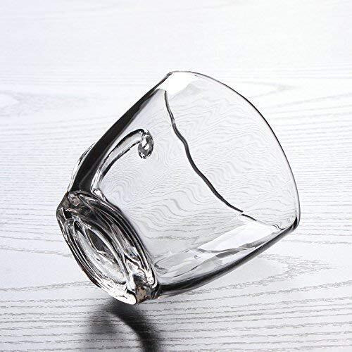 Kosh Crystal Clear Glass Cup Tea, Coffee, Milk, Cappuccino Mugs With Handles For Hot Jumbo Green Tea Cup, Soup Bowl Multi-Purpose Mug Set, 120Ml Transparent (Pack Of 2) (Square Cup)