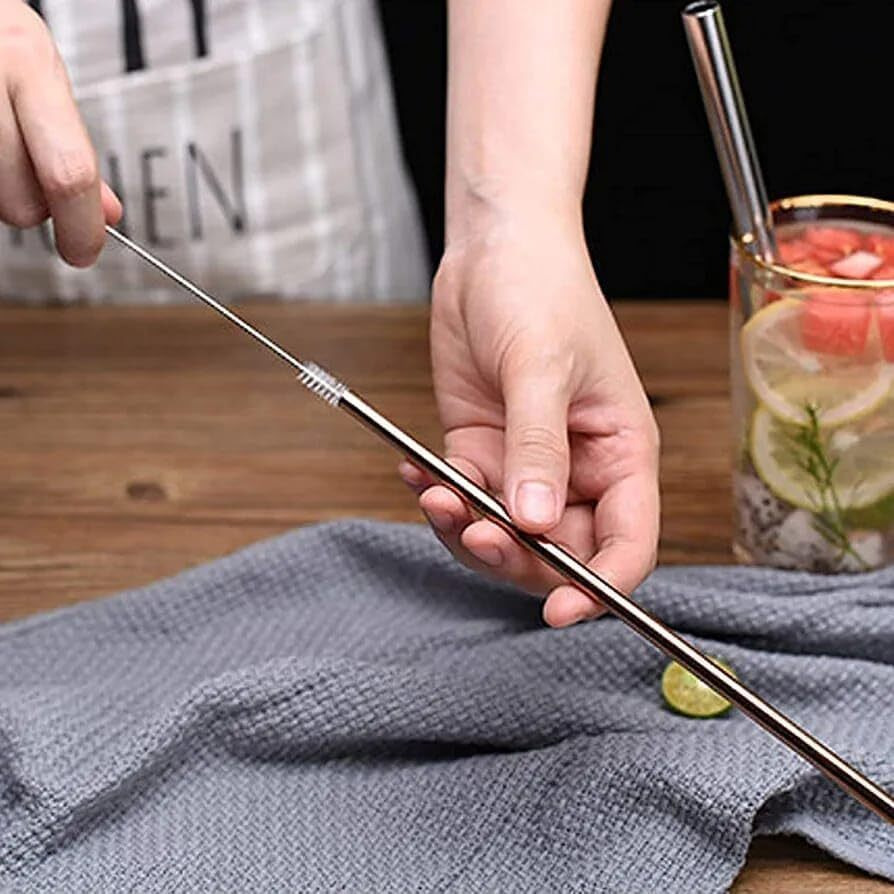 Zipsome Steel Coffee Mug With Straw Clean Brush, Travel Sippers Tumbler Mug With Straw And Lid 400Ml Tea/Coffee Mug, Drinking Glass, Glass Sipper, Mason Jar, Can Sipper, Milk Mug, Juice Cup 1 Piece