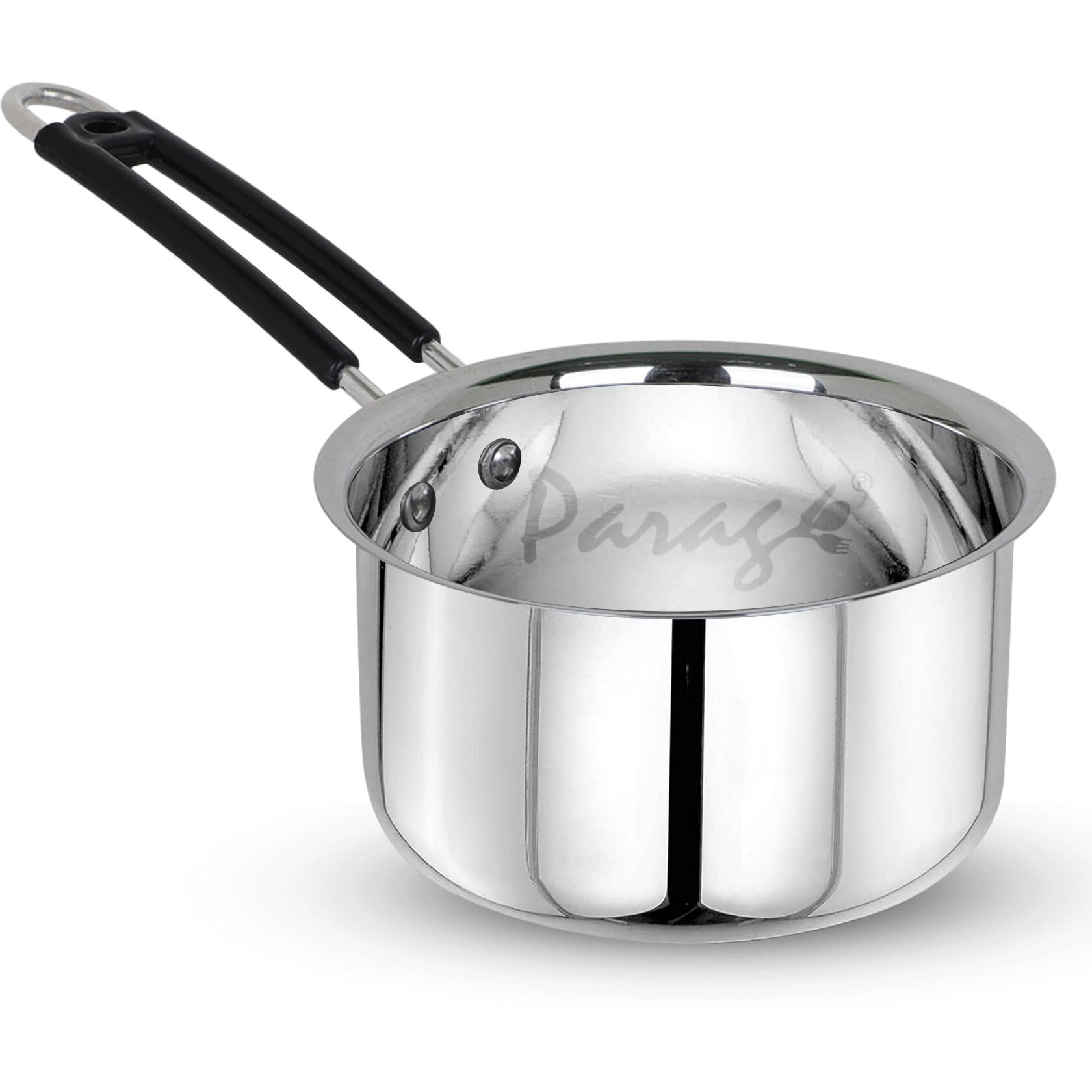 Parage 1 Pieces Stainless Steel Sauce Pan, Tea Pan, Milk Pan Heavy Guage, 1 Ltr With Heat-Resistant Wire Handle Induction & Gas Stove Friendly (Silver)